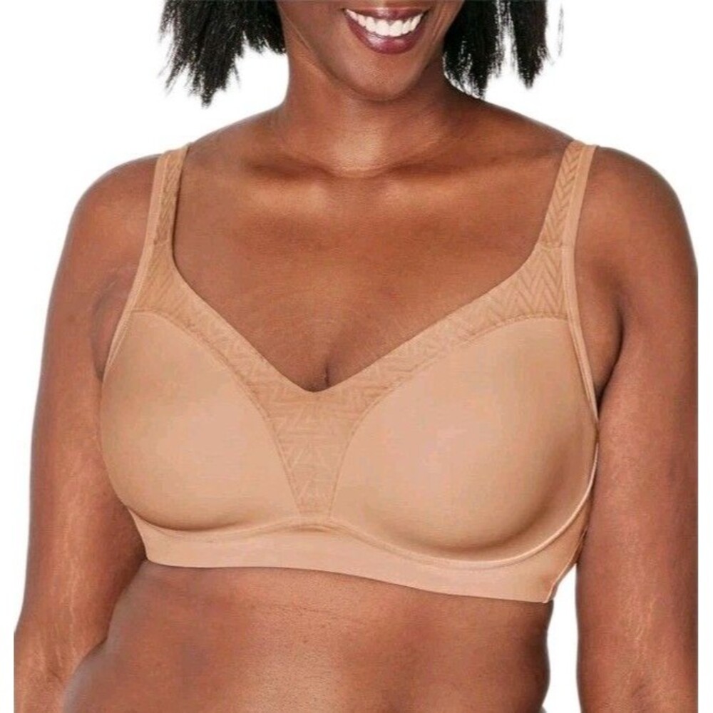 Playtex 18 Hour Bounce Control 4699 Wirefree Bra Taupe 40DD Convertible Straps